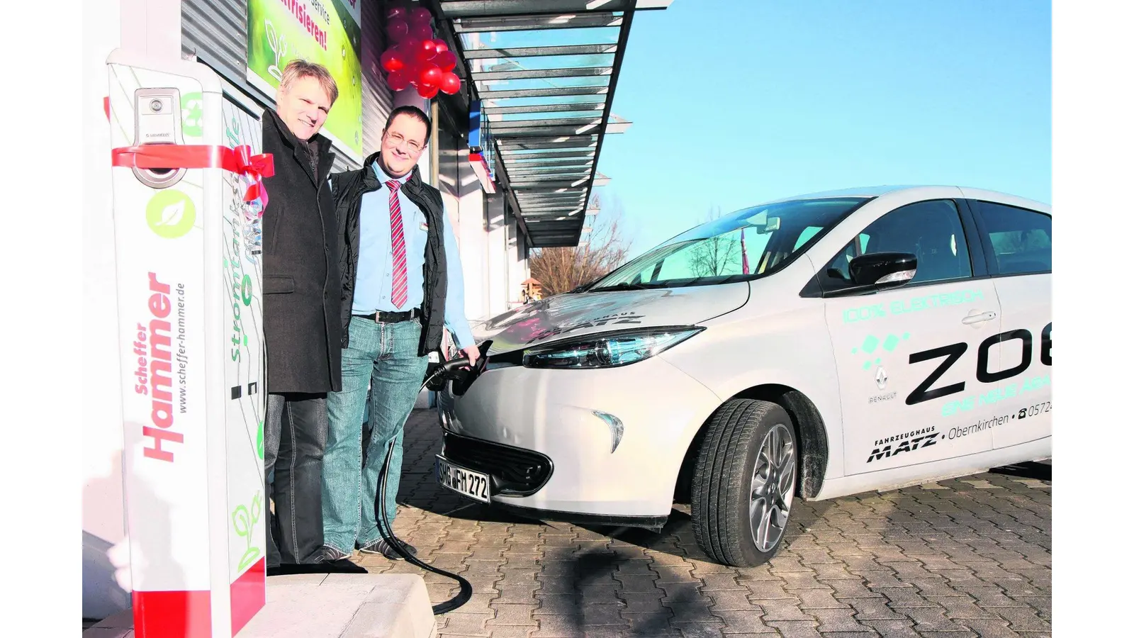 Unternehmen installiert eine Elektro-Tankstelle (Foto: bb)