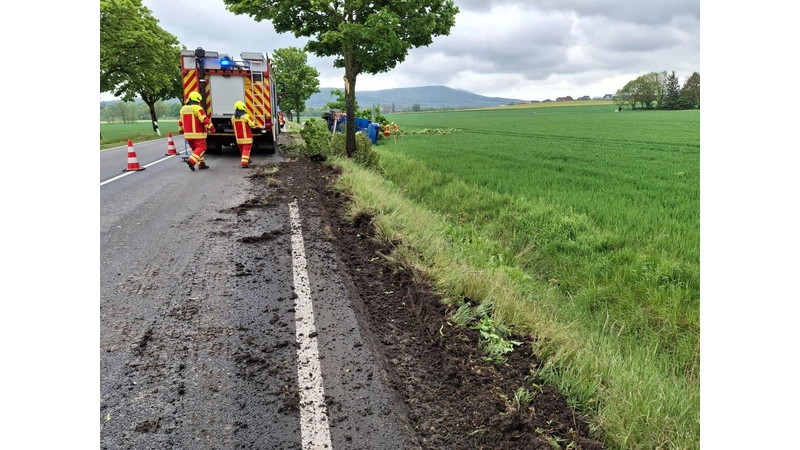 Unfall auf der B65 (Foto: privat)
