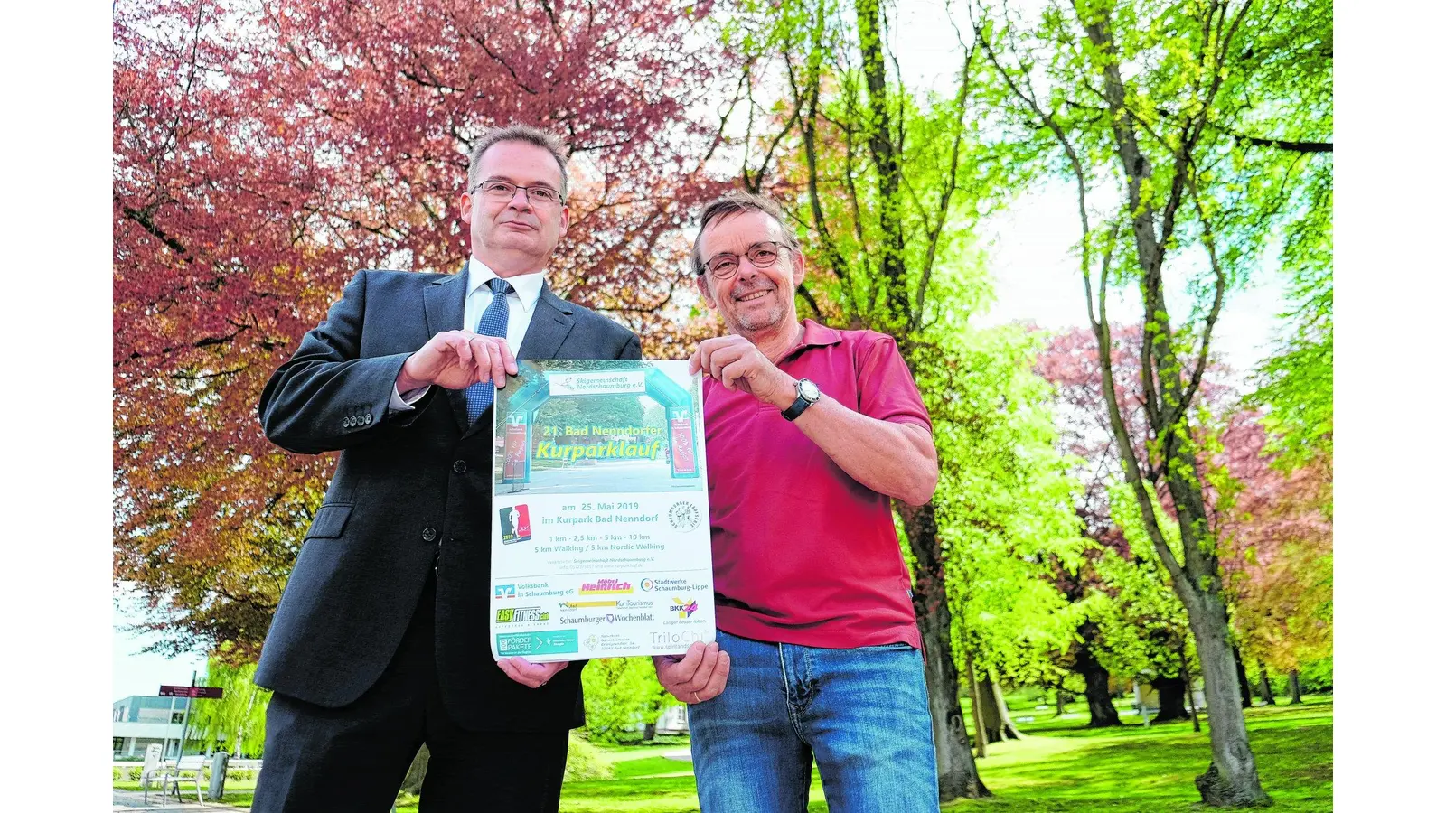 Versehentlicher Sponsoren-Dreher beim Kurparklauf in Bad Nenndorf (Foto: jl)