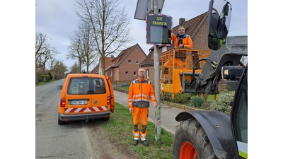 Solardisplays für mehr Sicherheit in Sachsenhagen. (Foto: privat)