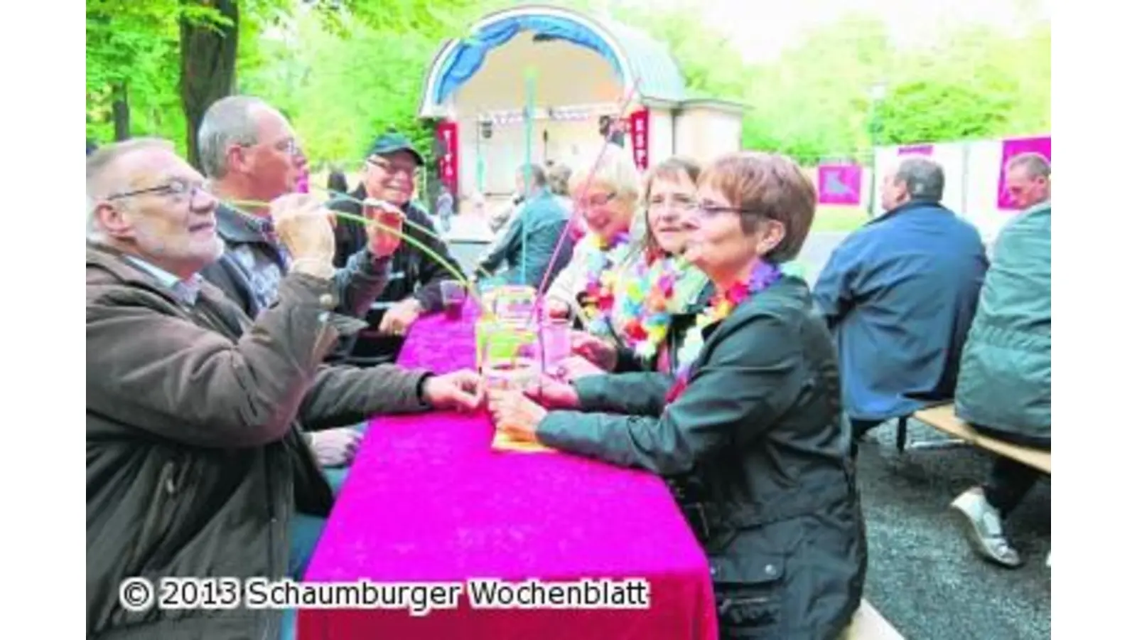 Im Kurpark feiern bis nachts um halb eins (Foto: red)