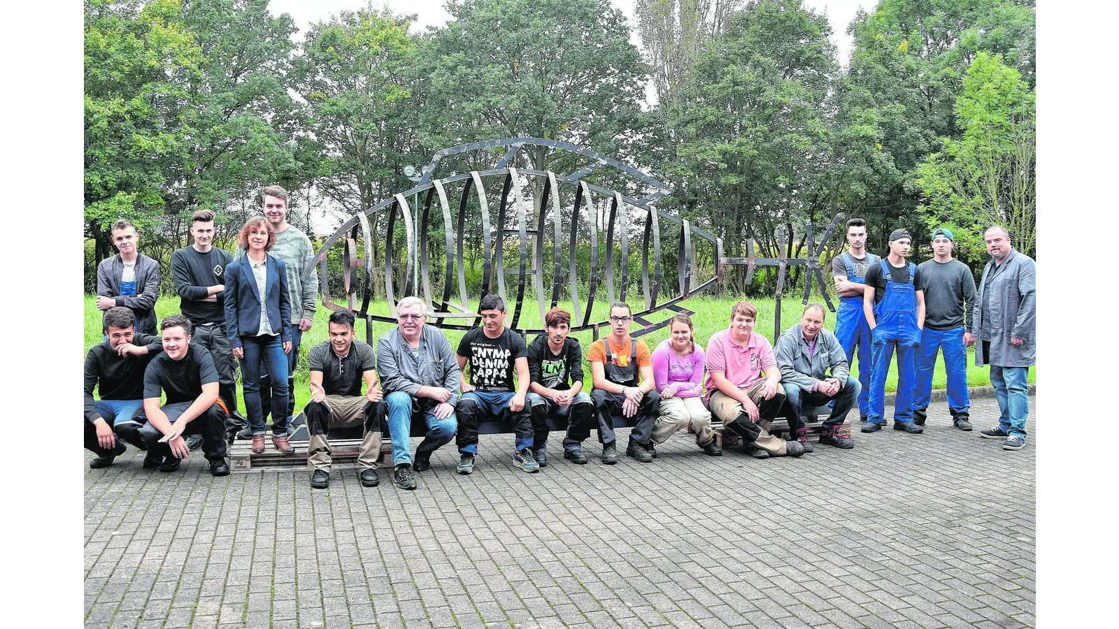 Metall-Fisch als neues Projekt (Foto: ste)