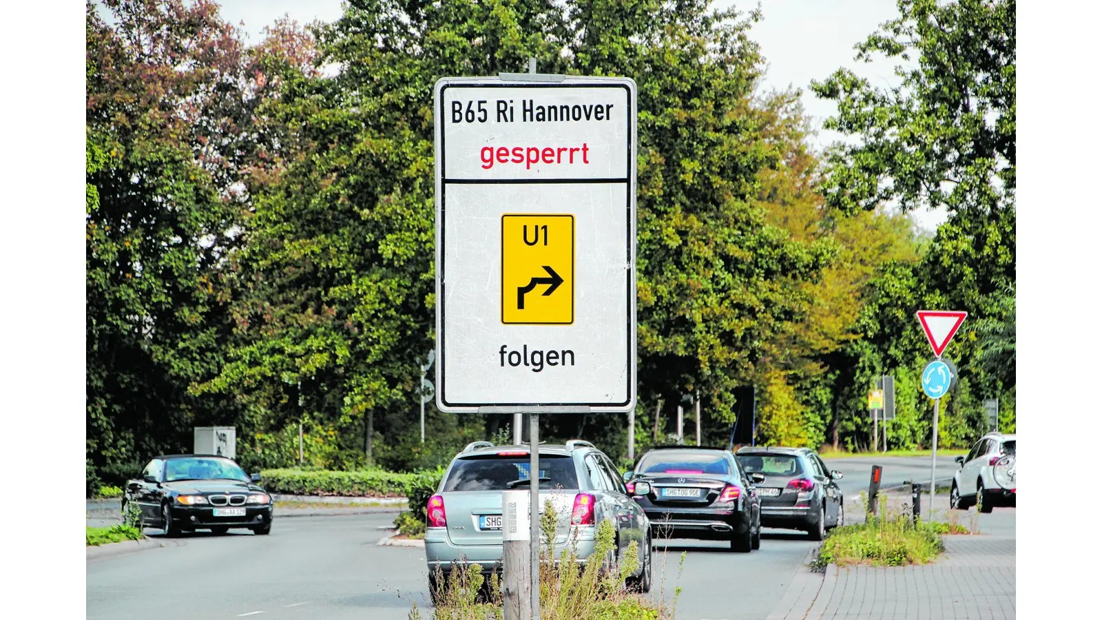 Sanierungsarbeiten der B 65 (Foto: red)