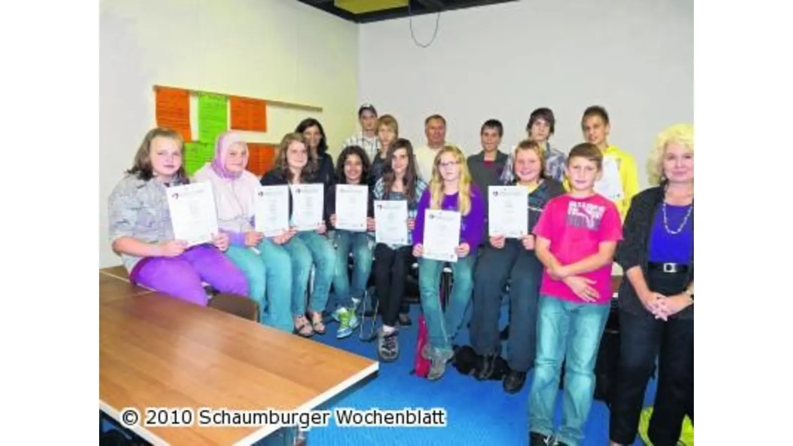 Schulsanitäter vorn dabei (Foto: pd)