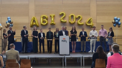 Bei seiner letzten Abiturrede: Schulleiter Jobst Heizmann. (Foto: privat)