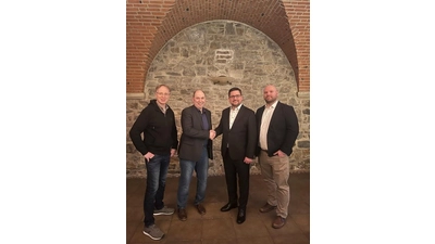 Sascha Gomolzig, Veit Rauch, Dr. Fabian Horn und Philipp Horstmann im Rahmen der Bekanntgabe der Kandidatur. (Foto: J. L. Gomolzig)