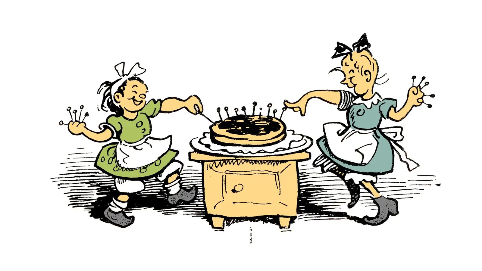 Die Ausstellung wirft einen Blick auf die vielen Nachahmungen von Max und Moritz wie diese Illustration von Carl Storch zu „Maus und Molli. Eine Mädelgeschichte in sieben Streichen nach Wilhelm Busch” von Wilhelm Herbert aus dem Jahr 1925. (Foto: privat)