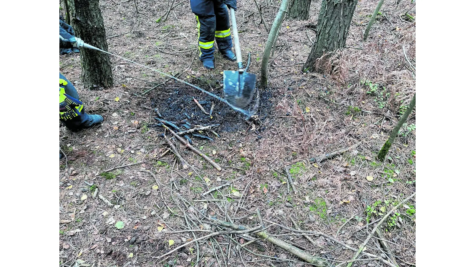 Brennender Unrat im Wald (Foto: red)