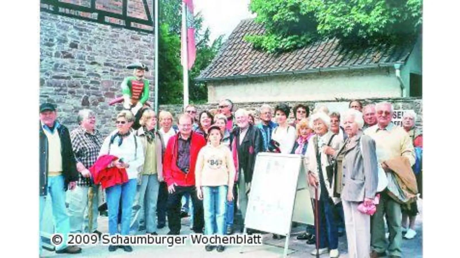 Münchhausen begrüßt Siedler (Foto: pd)