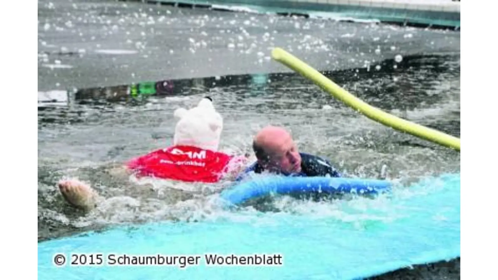 Rennen durch bitterkaltes Wasser und scharfe Eisschollen (Foto: red)