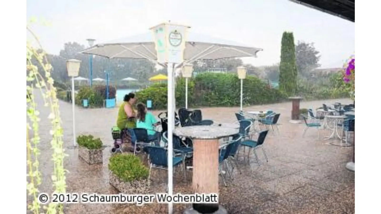 Heftiges Unwetter erzwingt den Abbruch der Freibad-Olympiade (Foto: bt)