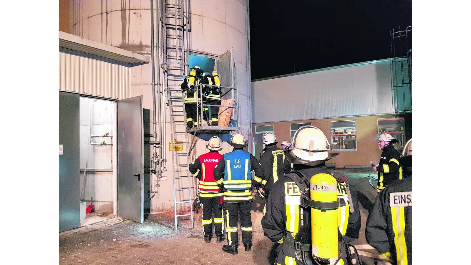Eine Verpuffung im Spänebunker (Foto: al)