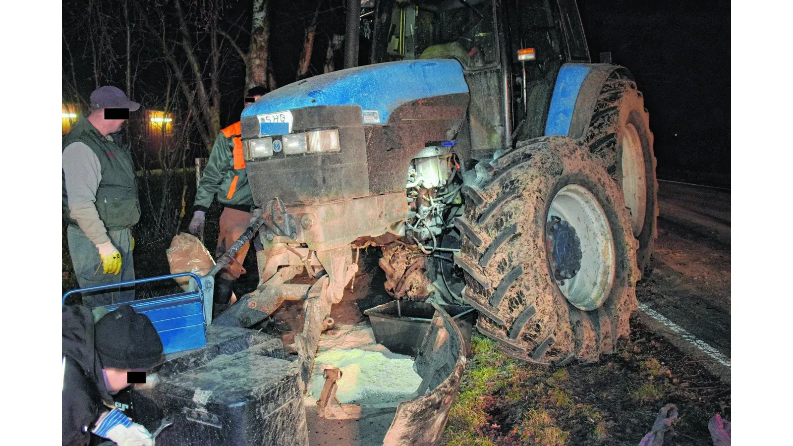 Hoher Sachschaden bei Traktorunfall (Foto: jb)