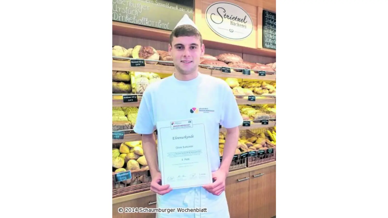 Vierter Platz für jungen Bäcker (Foto: pd)