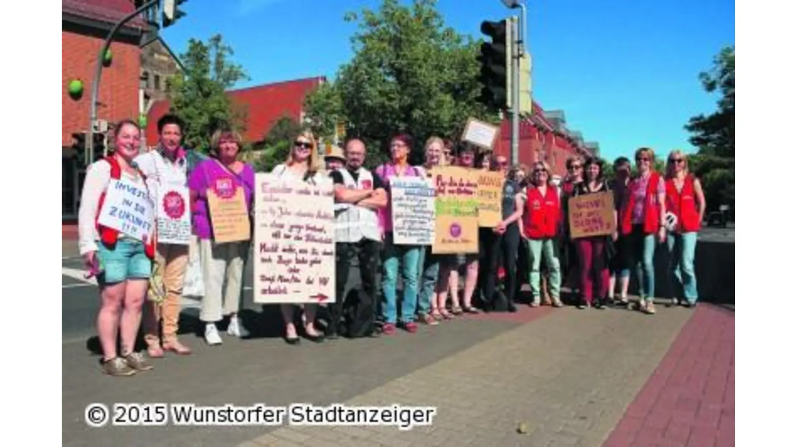 Mitarbeiter zeigen noch einmal Präsenz (Foto: red)