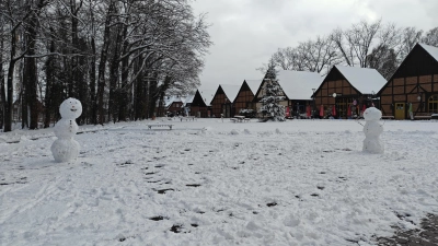 Seltener Besuch: Schneemänner im Scheunenviertel. (Foto: wb)