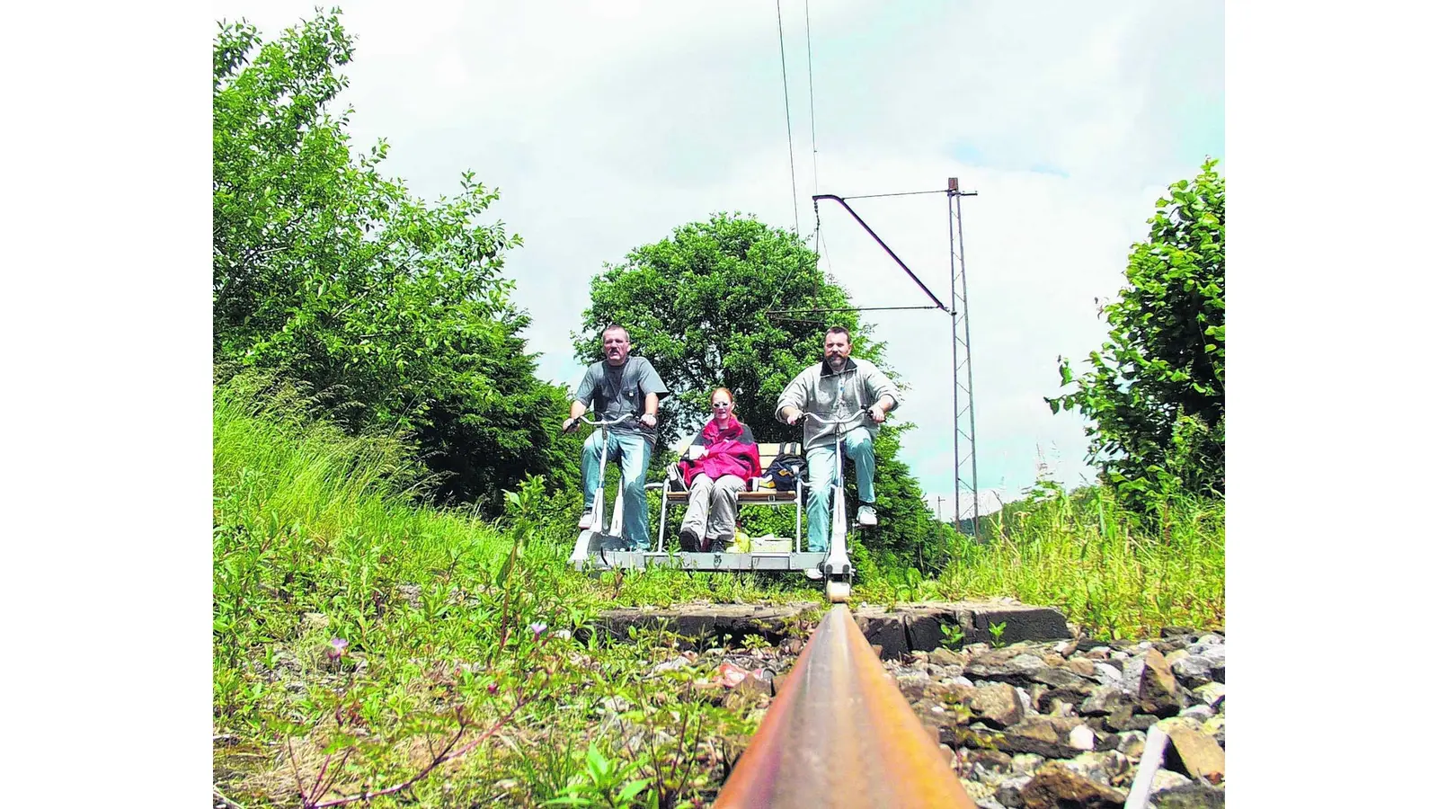 Großer Fahrspaß auf der Draisine (Foto: ste)