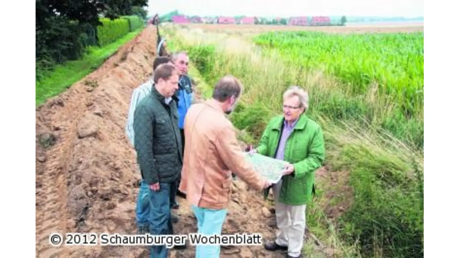 Der Bau der Wasserleitungen soll im Oktober beendet sein (Foto: gi)