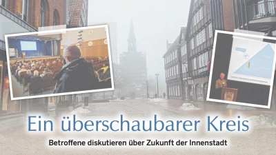 Im Stadttheater: Teilnehmer diskutieren über die Bildung des Arbeitskreises Fußgängerzone. (Foto: tau)