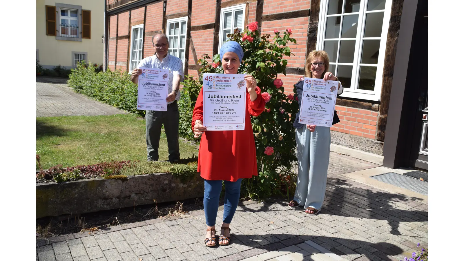 Das Orga-Team (v.r.n.l.): Heidemarie Hanauske, AWO-Geschäftsführerin, Sevin Gerçin, Integrationsberaterin, Stephan Hartmann, Leiter Integration. (Foto: ab)