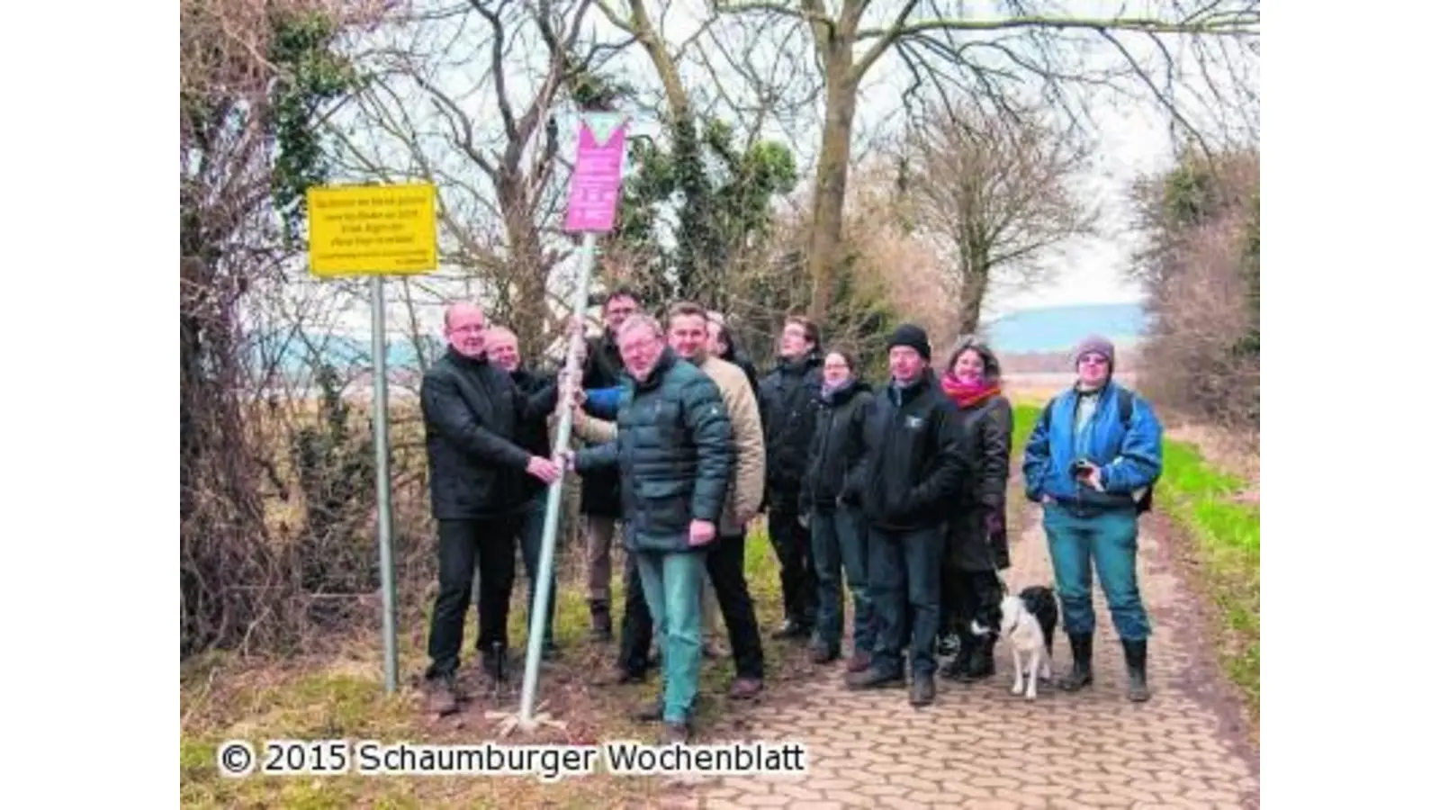 Beschildung weist Naturschutzgebiet aus (Foto: ste)