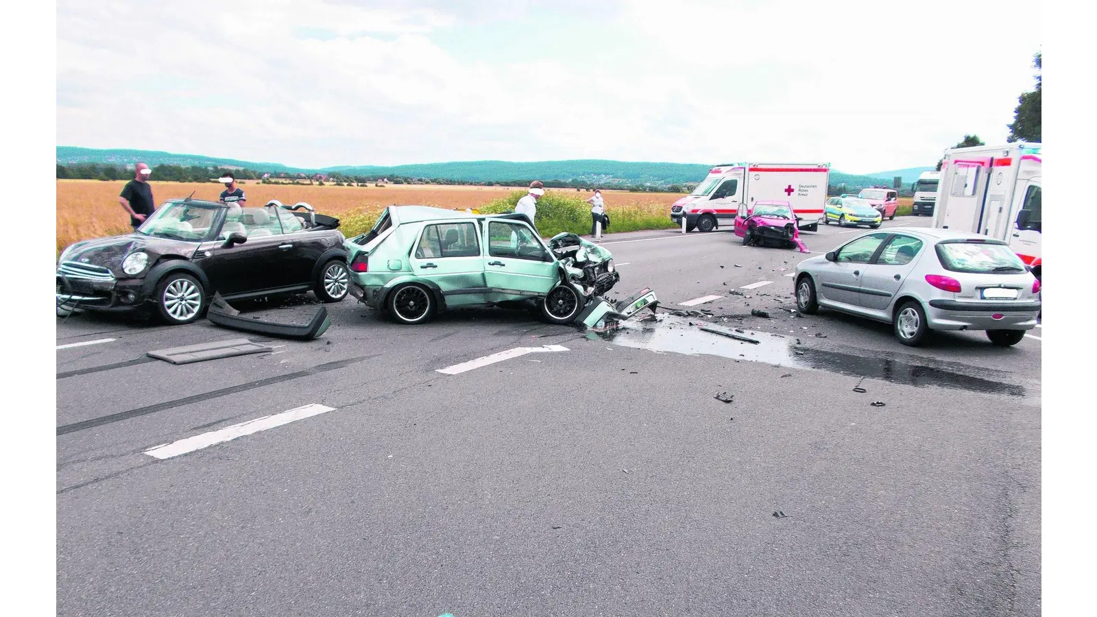 Verkehrsunfall mit Verletzten (Foto: lo)
