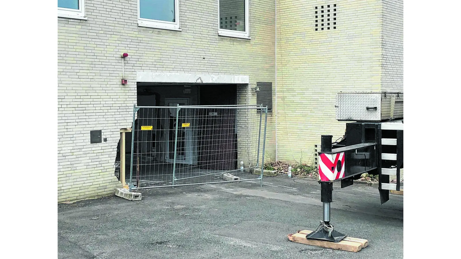 Unfall an der Kurhaus-Baustelle (Foto: mm)