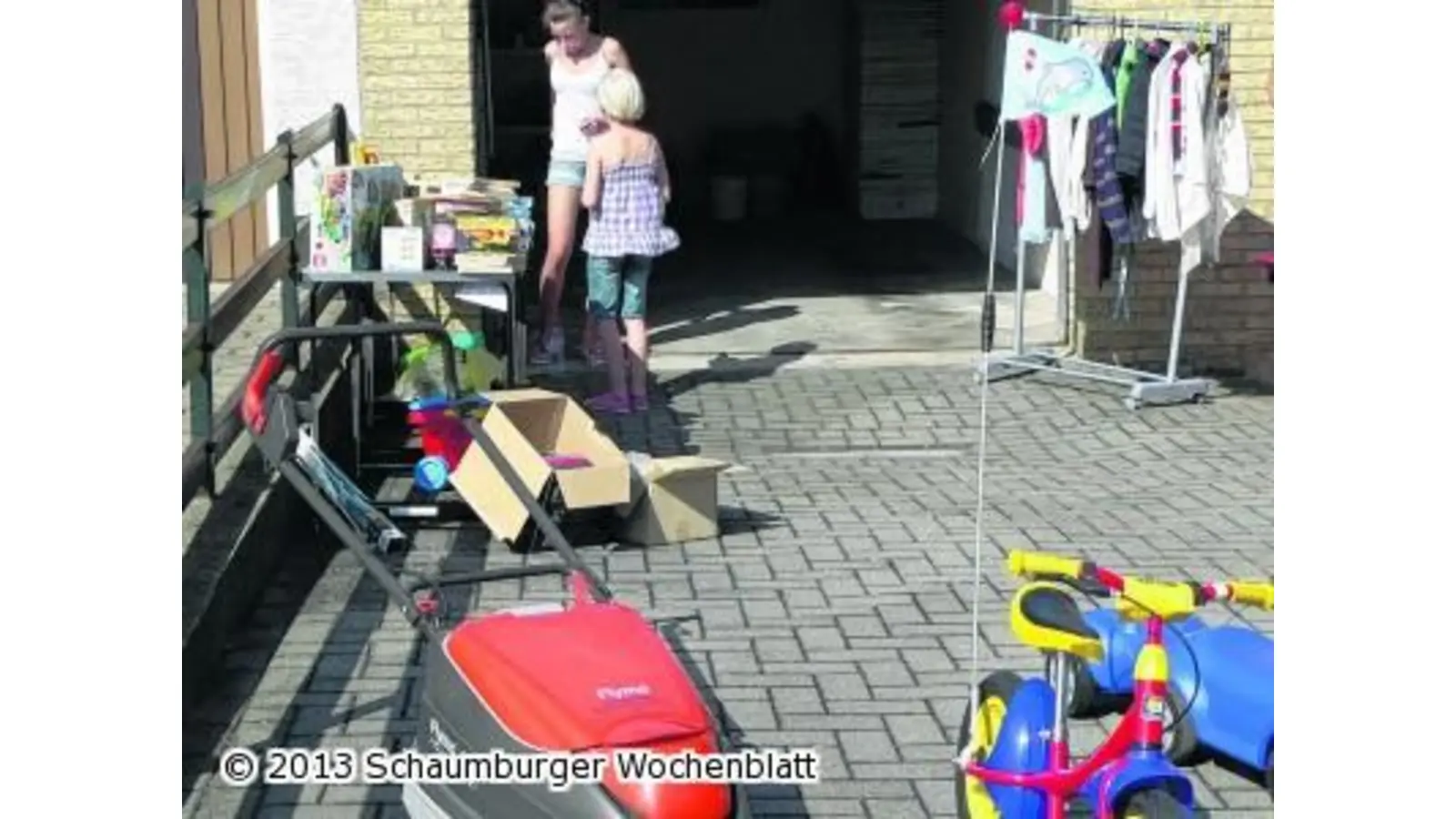 Radkappe und Rasenmäher (Foto: al)