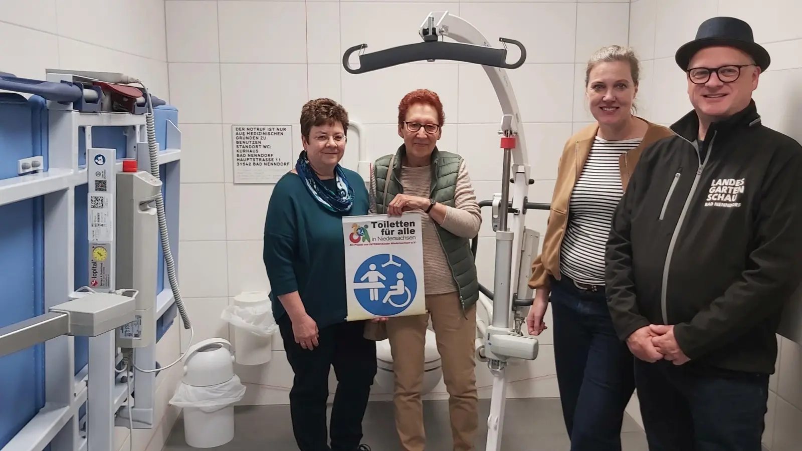 Anke Mill, Rotraut Schiller-Specht, Verein Intensivkinder Niedersachsen präsentieren gemeinsam mit Sarah Lutz und Benjamin Lotz die neue Einrichtung. (Foto: gk)