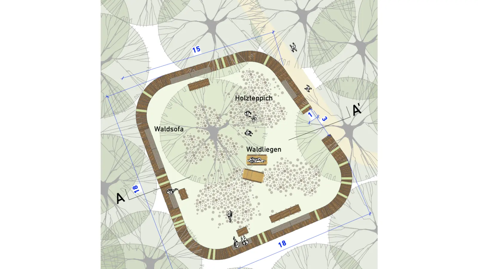 Das Waldwohnzimmer. (Foto: hutterreimann Landschaftsarchitektur GmbH/ Repro gk)