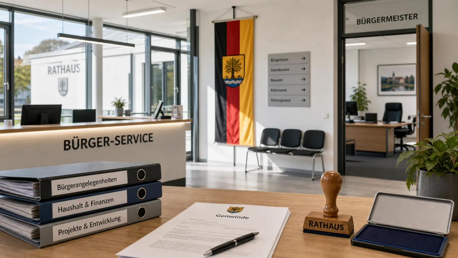 Die Erwartung den hauptamtlichen Bürgermeistern gegenüber ist hoch. (Foto: KI generiert)