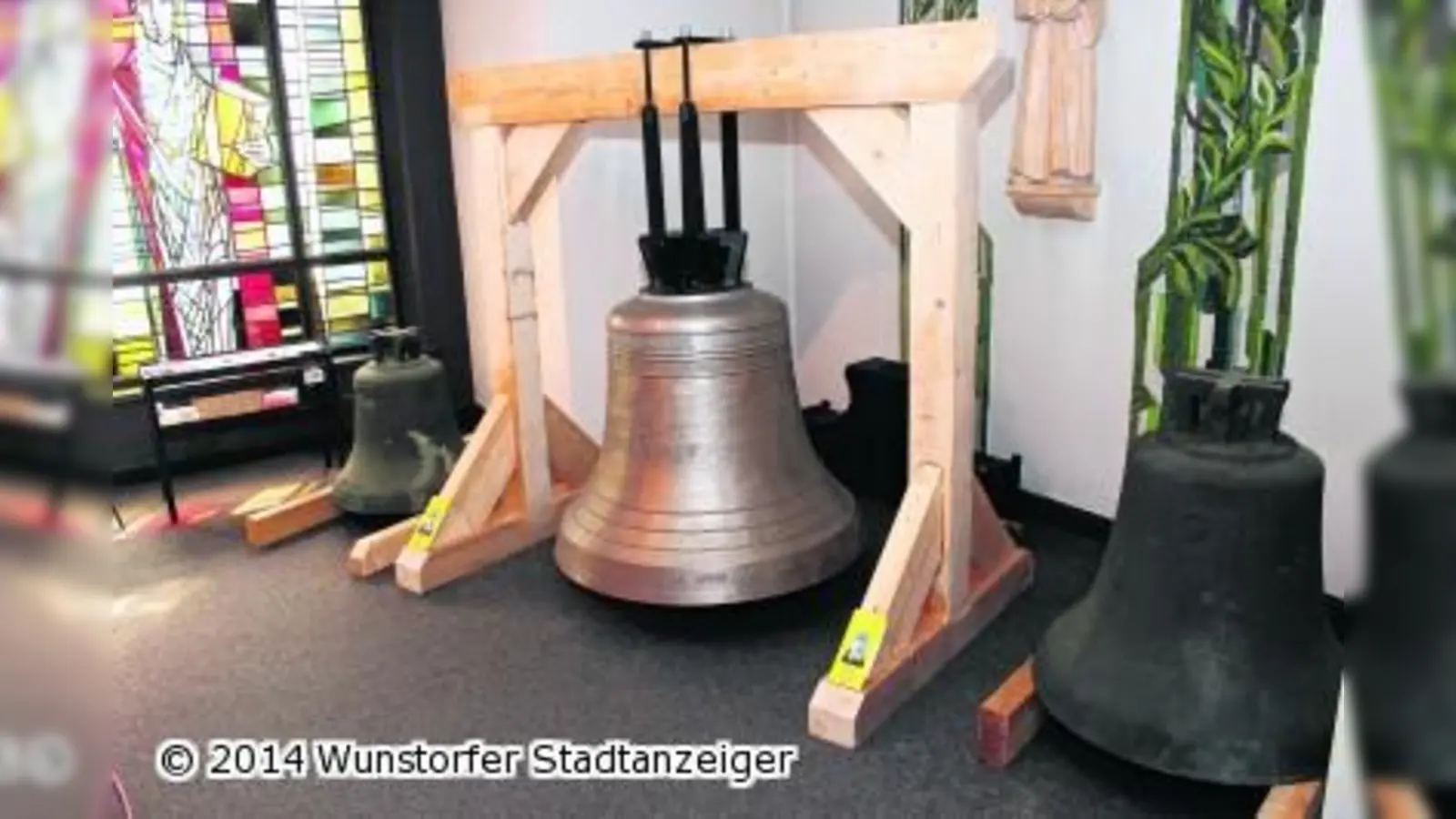 Arbeiten im Glockenturm laufen an (Foto: tau)