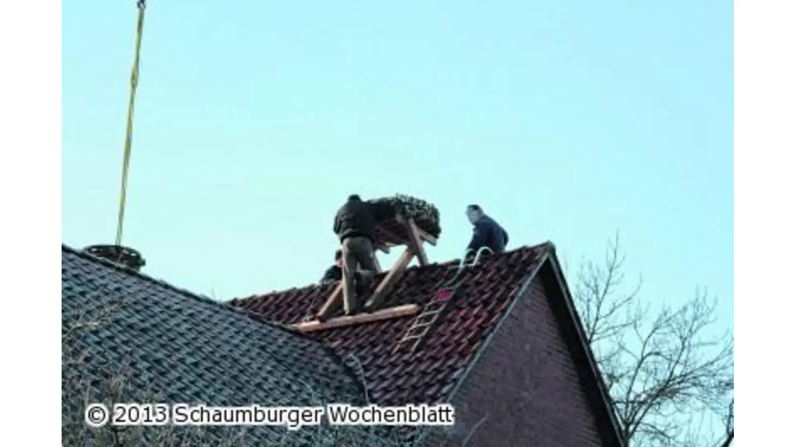 Wohnhaus für eine weitere Storchenfamilie eingerichtet (Foto: gi)