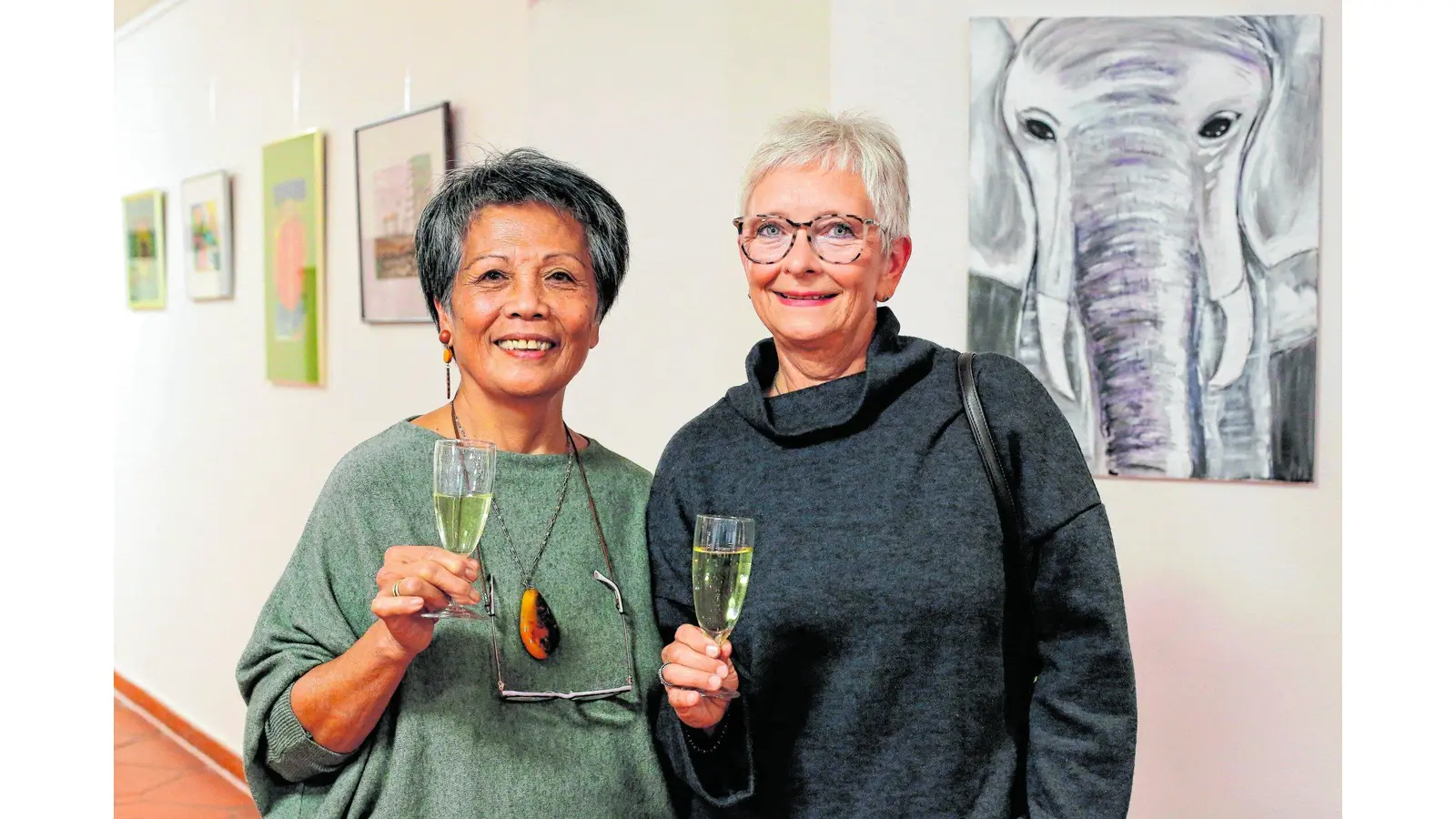 Zwischen Acrylmalerei und Pastellkreide (Foto: jl)