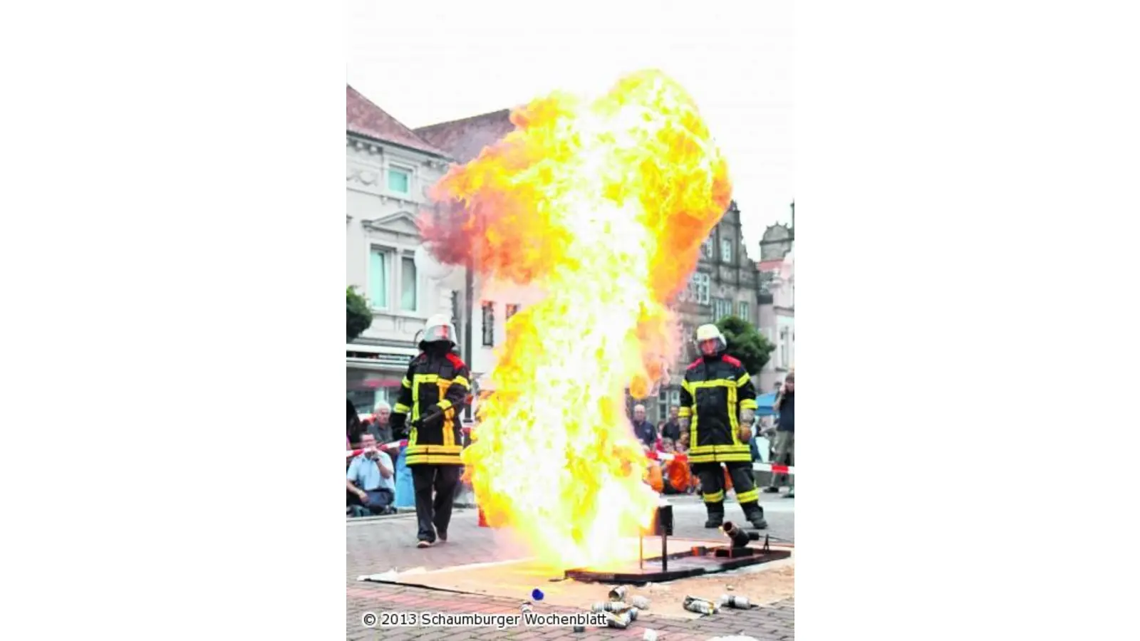 Explosionen und Wasserwände in der Innenstadt (Foto: red)