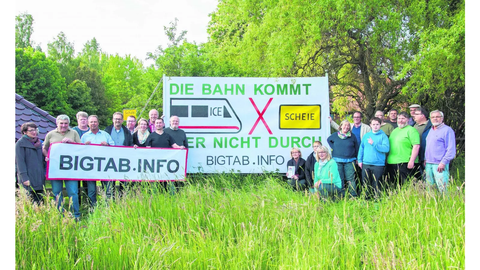 Bürger setzen erneut ein Zeichen gegen Bahnausbau (Foto: wa)