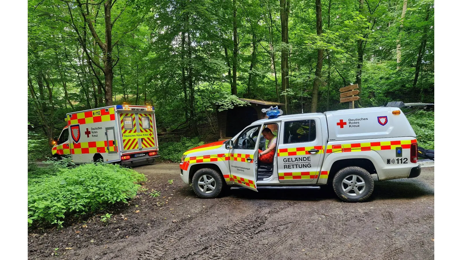 Der Rettungsdienst und die Feuerwehr retten eine Frau aus dem Deister. (Foto: privat)