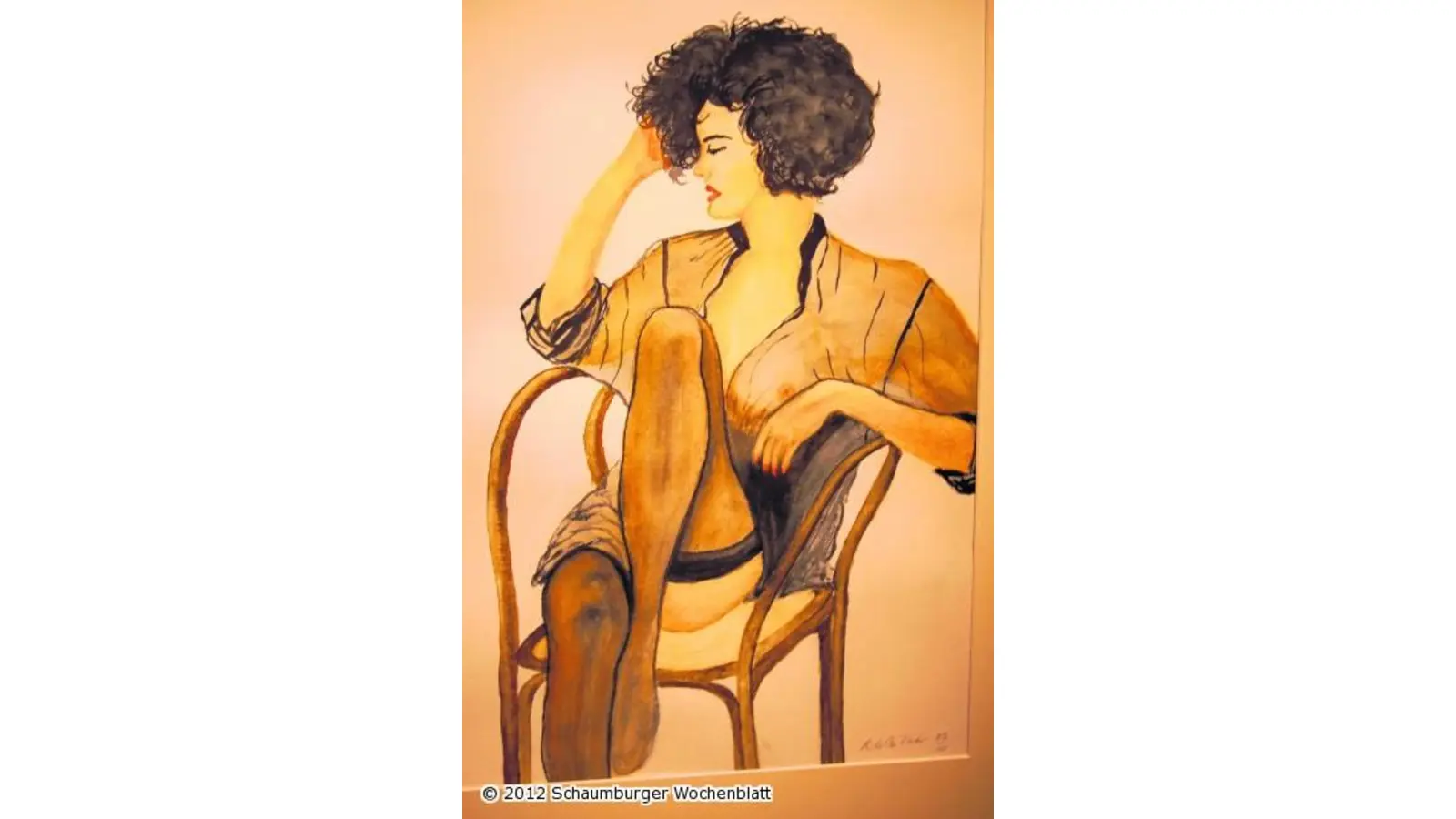 Erste Malversuche in der Reha (Foto: red)