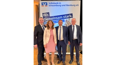 Christian Weiß (links) wird zum 1.Juli neues Vorstandsmitglied, gemeinsam mit Anja Bracht, Markus Strahler und Joachim Schorling. (Foto: privat)