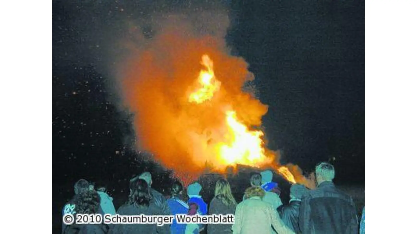 Mehr als 20 Osterfeuer brennen störungsfrei ab (Foto: km)
