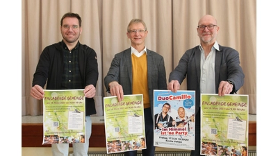 Die Pastoren Dominik Storm (v. li.), Burkhard Peter und Günter Fischer hoffen auf zahlreiche Anmeldungen zum Seminartag „Einladende Gemeinde“. (Foto: Borchers, Bastian)