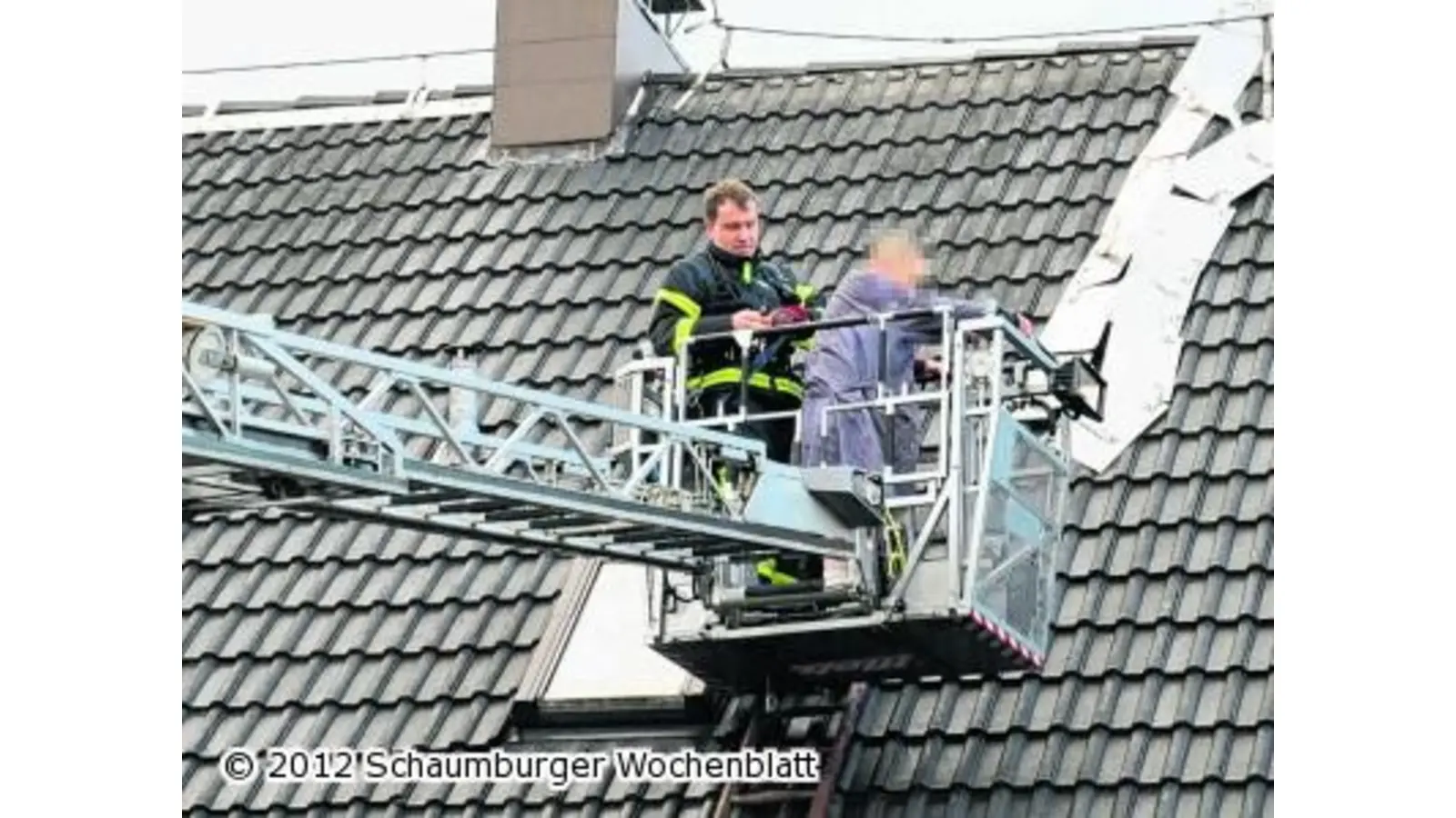 Blitzableiter dient als Rettungsanker (Foto: red)