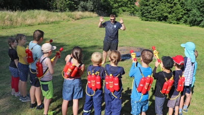 Der Test hat geklappt, Marvin Nowak war pitschnass.  (Foto: gi)