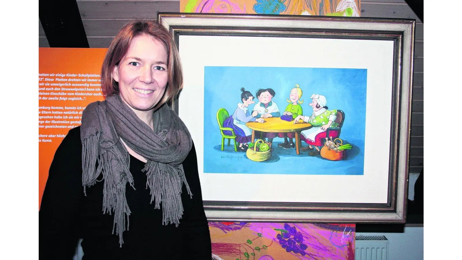 Illustratorin im Künstlergespräch (Foto: pp)