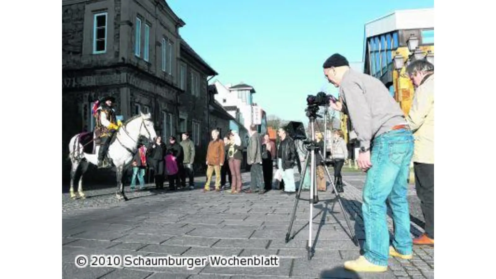 Reitender Bote auf dem Marktplatz (Foto: red)