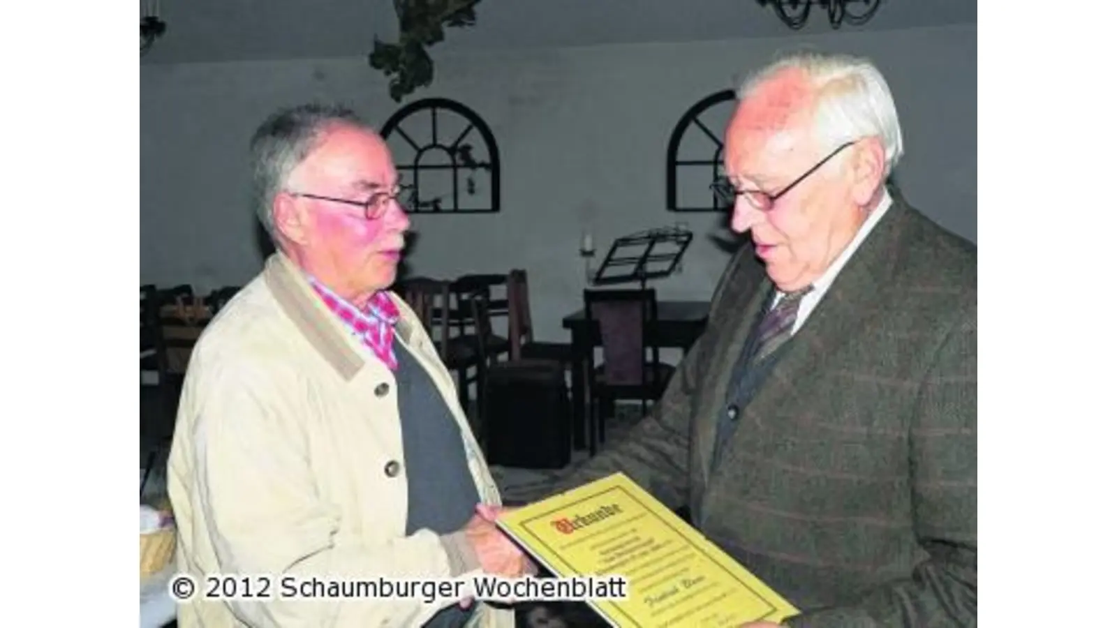 Eine Urkunde für 65 Jahre (Foto: red)