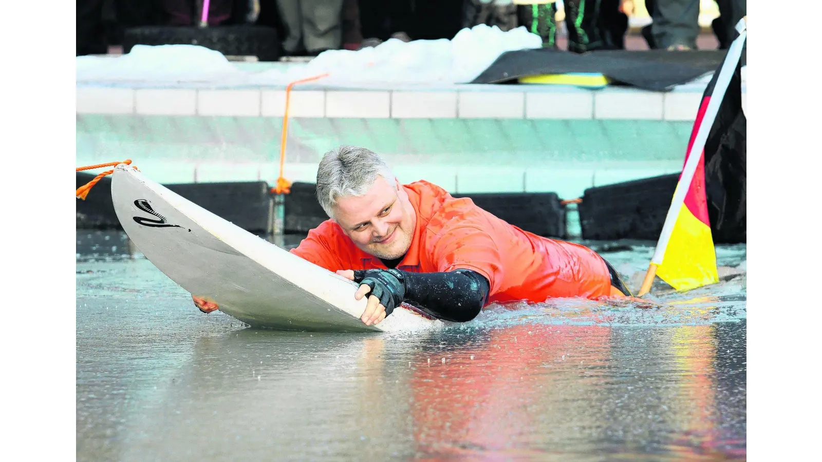 Nur einmal heil über das Schwimmbecken kommen (Foto: bb)