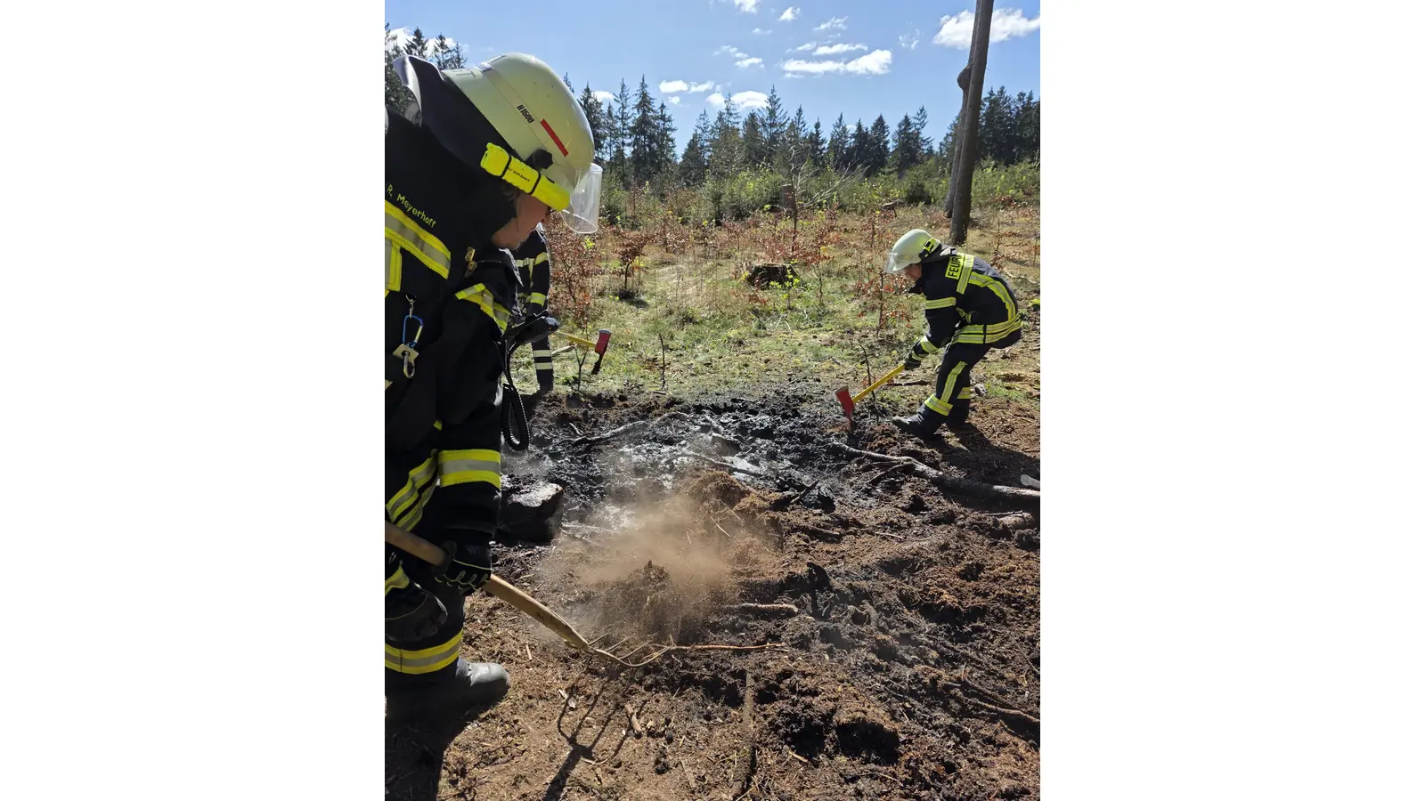 Das war knapp im Deister, ein Brand konnte gerade noch gelöscht werden. (Foto: Feuerwehr)