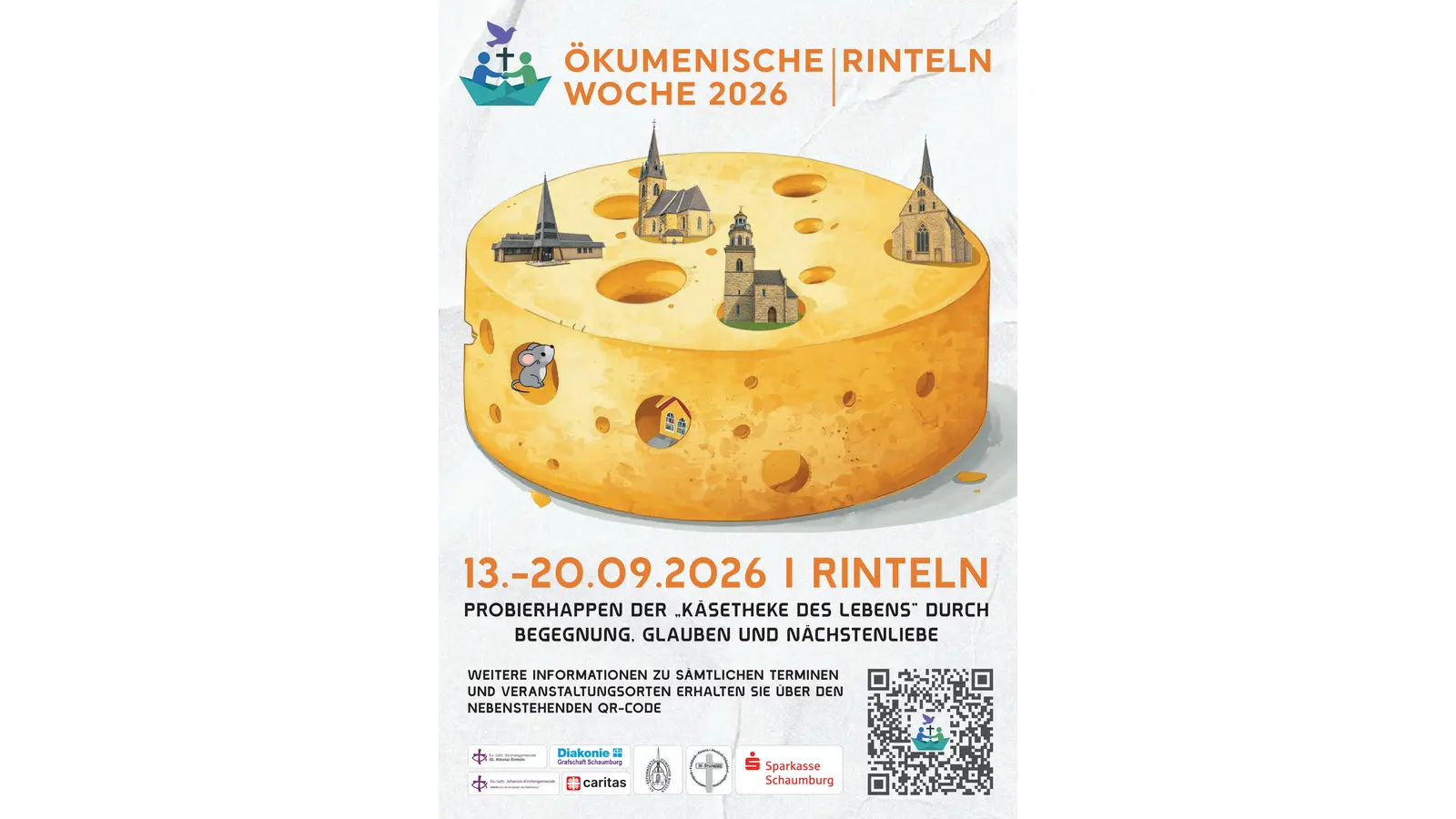 Rintelner Kirchengemeinden laden zur Ökumenischen Woche in Rinteln, der QR-Code gibt Zugang zum Programm.  (Foto: privat)