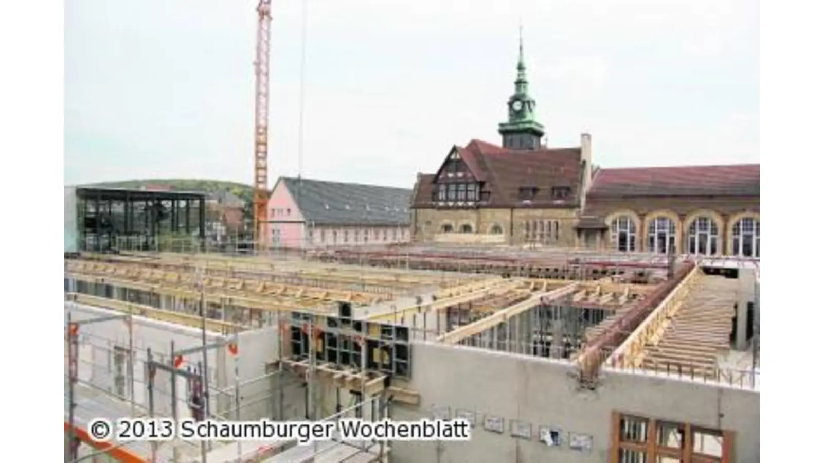 Sparkassen-Neubau wächst weiter in die Höhe (Foto: mh)